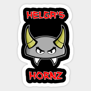 Helga's Hornz Sticker